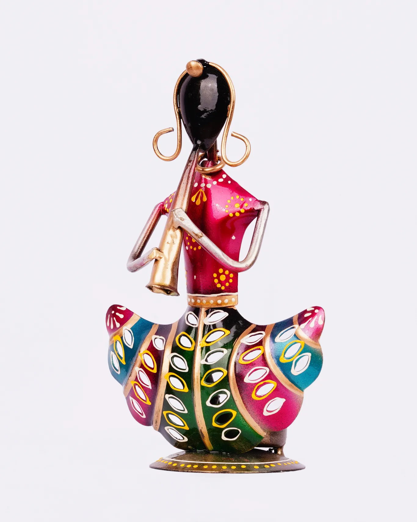 Artistic-Tea-Light-Holder-Rajasthani-Home-Decor Handcrafted tea light holder with intricate Rajasthani folk artistry.