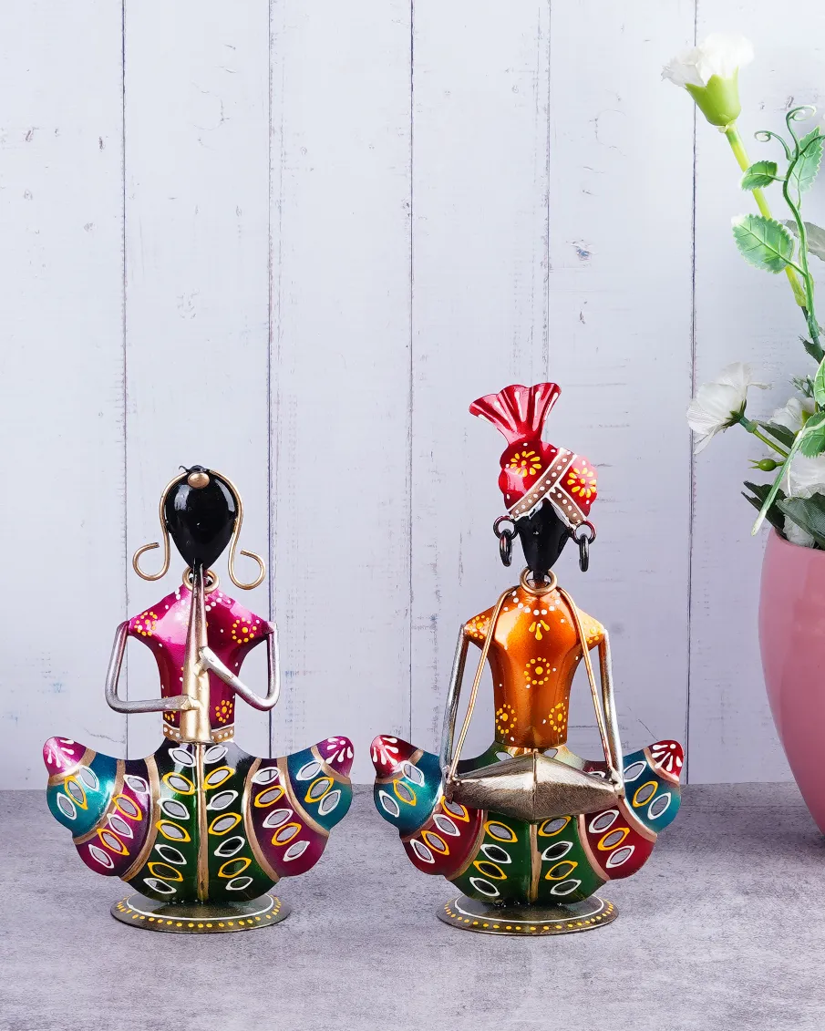 Colorful-Rajasthani-Folk-Artists-Tea-Light-Holder Colorful Rajasthani folk artists tea light holder, adding vibrancy to your space