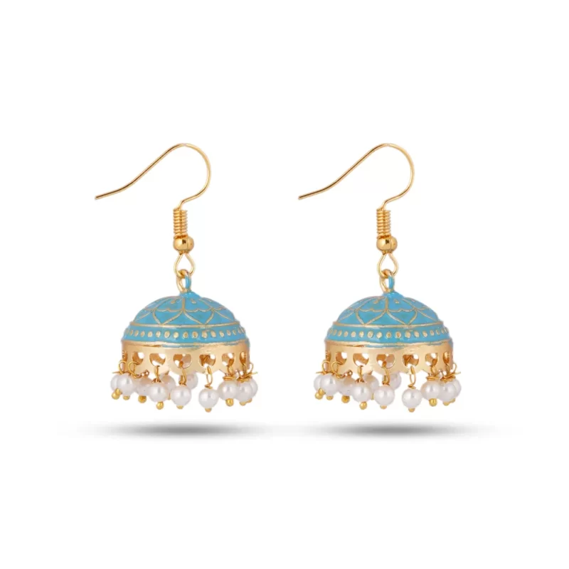 Murano Earrings | Murano Sparkling Ball Earrings - Aqua Blue