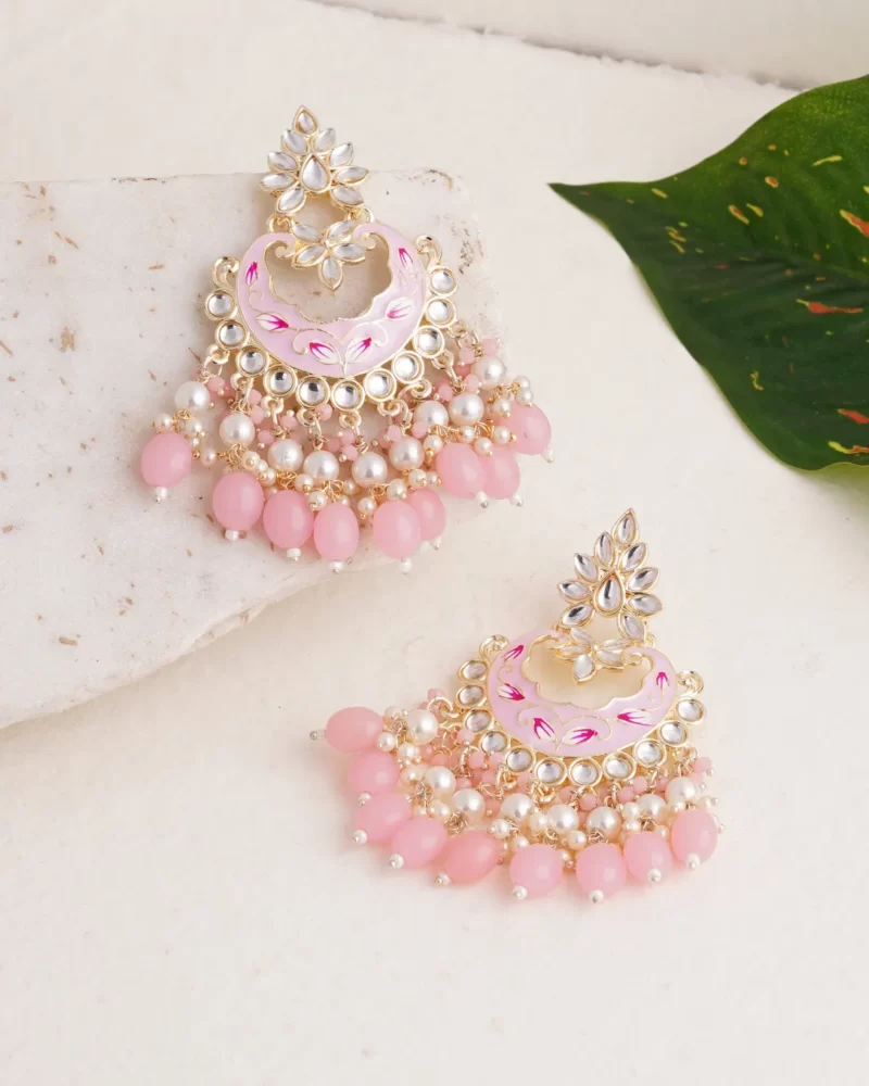 Rose gold blush pink earrings bridal wedding jewellery south africa online  shop – Kathleen Barry Bespoke Occasion Accessories