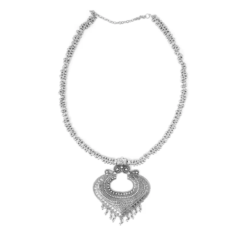 german silver oxidized jewelry handmade oxidized set pendant earring bracelet beautiful fashion jewellery bollywood style Indian