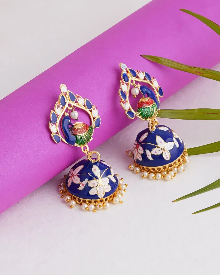 Update more than 54 royal blue jhumka earrings latest