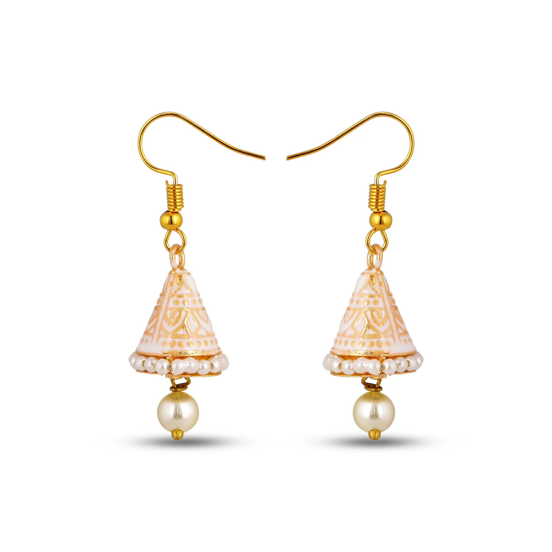 small white earring small ethnic earring white