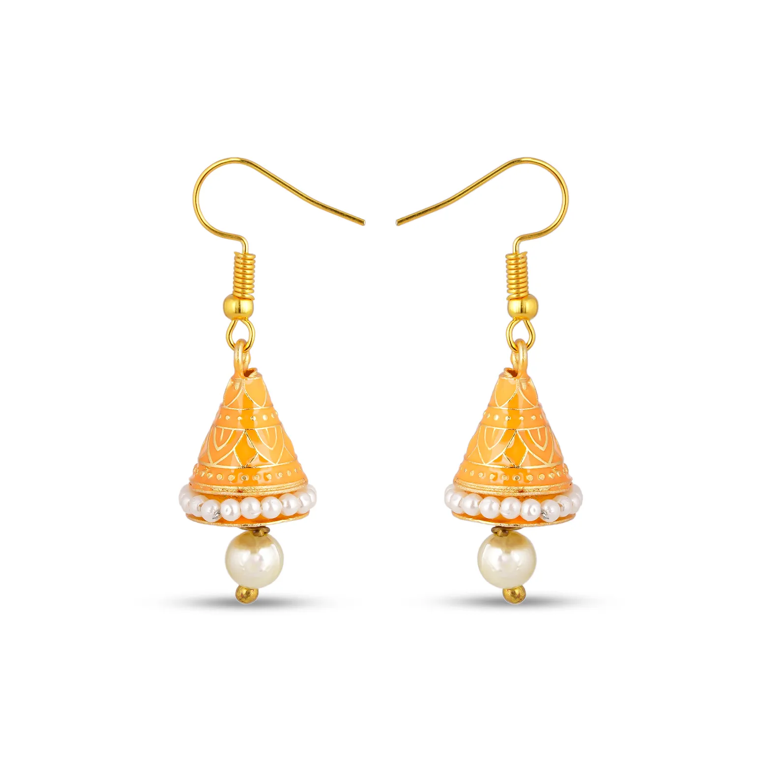 small yellow earring beautiful earrings by pinkcityarts small size office and party wear